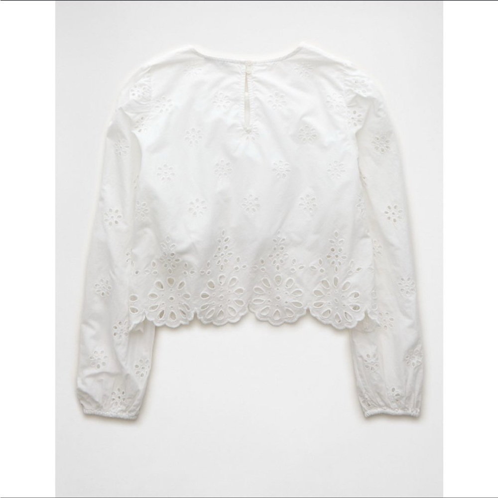 AE Long-Sleeve High Neck Crop Top
